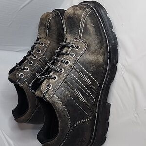 Dr Martens Air Wair By Buckle Men’s Drake Doc Y2K Brown Leather Shoes Size 11